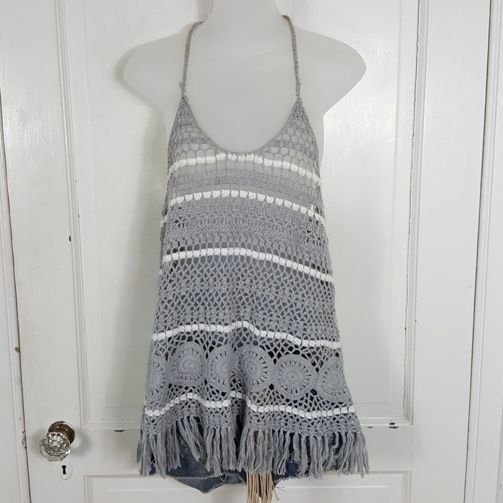 Exquisite macrame hippie chick top